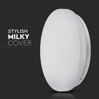 LED Plafondlamp/Plafonniere rond - 12W Lichtkleur instelbaar - 1200 Lumen - Ø23 cm - Diffuus licht - Wit met melkglas effect - IP20 Geschikt voor woonkamers, slaapkamers, kantoren en meer - 2 jaar garantie