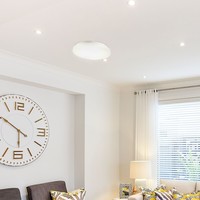 LED Plafondlamp/Plafonniere rond - 12W Lichtkleur instelbaar - 1200 Lumen - Ø23 cm - Diffuus licht - Wit met melkglas effect - IP20 Geschikt voor woonkamers, slaapkamers, kantoren en meer - 2 jaar garantie