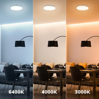 LED Plafondlamp/Plafonniere rond - 12W Lichtkleur instelbaar - 1200 Lumen - Ø23 cm - Diffuus licht - Wit met melkglas effect - IP20 Geschikt voor woonkamers, slaapkamers, kantoren en meer - 2 jaar garantie