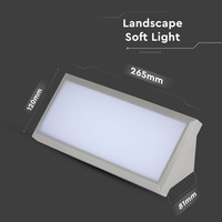 Moderne LED-Wand-Außenleuchte 12 Watt 1250lm 3000K Warmweiß IP65 Farbe Grau
