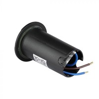 Grondspot Rond Zwart 1 Watt 6400K IP67 12V - 4 Lichts