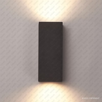 Set of 2 dimmable LED wall light Selma Black - 2700K - GU10 - Up & Down light - IP65 - Incl. dimmer with remote control
