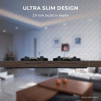 Double LED Downlight Mallorca black rectangular - Tiltable - IP22