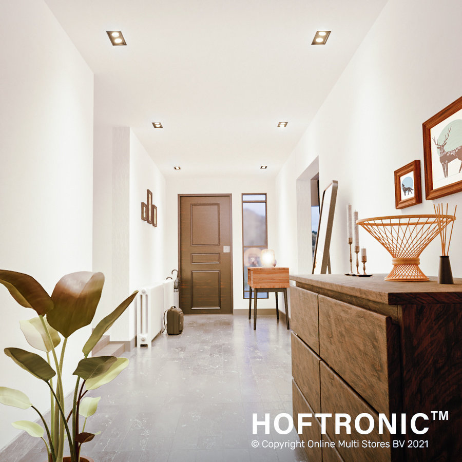 10x HCFEI- LED Inbouwspots - goudkleurig - 3000K warm wit - 5 Watt - Dimbaar en kantelbaar - GU10 module - Ronde plafondspots (68 mm) - Spotjes verlichting - voor woonkamer, gang en slaapkamer