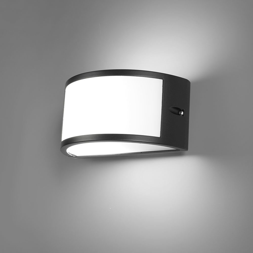 HOFTRONIC™ Norton LED wandlamp Diffuus E27 Fitting Moderne muurlamp max. 18 Watt IP54 voor binnen en buiten Dubbelzijdig Zwart