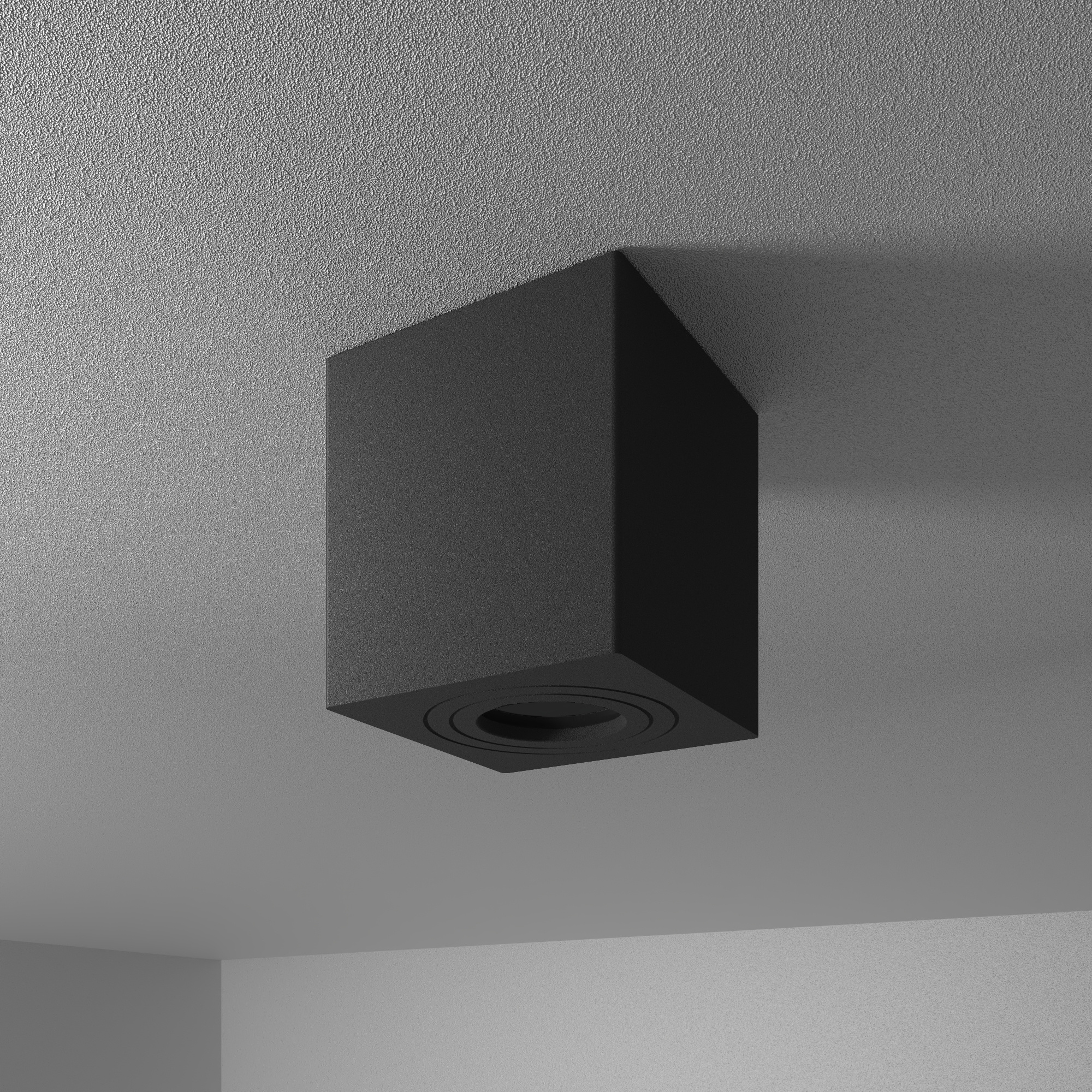 HOFTRONIC™ Gibbon LED opbouw plafondspot Vierkant IP65 waterdicht GU10 fitting Plafondlamp geschikt voor badkamer Zwart