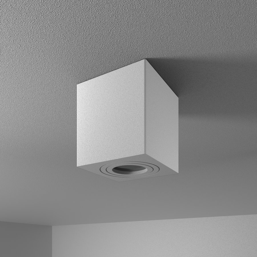 Verplicht Toevoeging Eenvoud Gibbon LED Opbouwspot plafond - Vierkant - GU10 fitting - IP65 - Wit