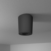 Paxton - LED plafondspot opbouw - Rond - Zwart - Aluminium - IP65 geschikt voor badkamer en keuken - GU10 fitting - 3 jaar garantie