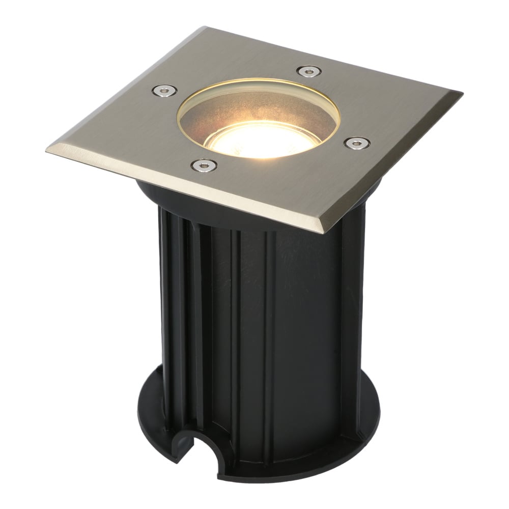 HOFTRONIC Ramsay dimbare LED grondspot - Vierkant - RVS - 2700K warm wit - 5 Watt - IP67 straal wate