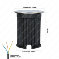 3x Maisy dimbare LED Grondspot rond RVS excl. lichtbron IP67 straal waterdicht 3 jaar garantie