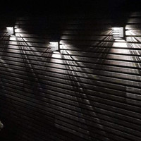 4x Solar LED Wandleuchte Dono 3000K warmweiß IP65