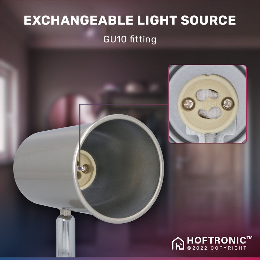 Riga LED plafondlamp - Kantelbaar - 2 spots - GU10 fitting - RVS