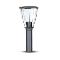 Kelly LED Garden lantern 80cm - E27 LED lamp with twilight switch - 8 Watt & 620 Lumen - 3000K Warm white - IP44 waterproof - Outdoor light with sensor