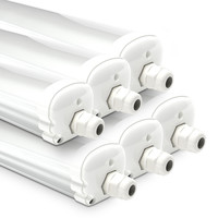 Set van 6 LED armaturen 150cm - IP65 Waterdicht - 48 Watt - 5760 Lumen - 4000K Neutraal wit - Koppelbaar - IK07 - Tri-Proof plafondverlichting