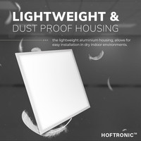 LED-Panel - Dimmbare - 60x60 cm - 36 Watt - 4500lm (125lm/W) - 4000K - Inkl. Aufputzrahmen - Flimmerfrei - 5 Jahre Garantie