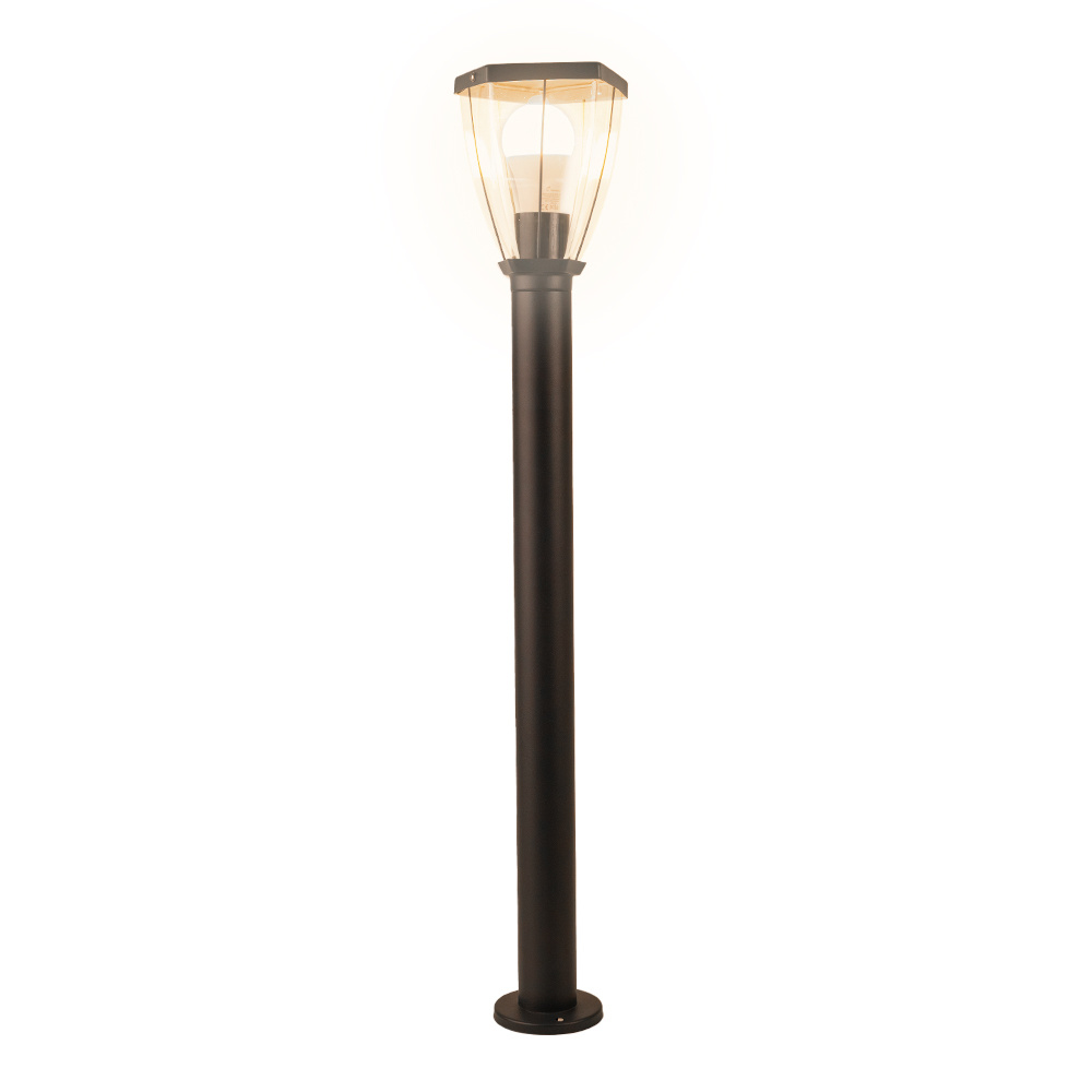 HOFTRONIC™ Kelly LED Tuinlantaarn 80cm - E27 LED lamp met schemerschakelaar - 8 Watt & 620 Lumen - 3000K warm wit - IP44 waterdicht - Buitenlamp met sensor