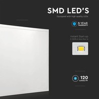 LED Paneel - Warm wit 3000K licht - 62 x 62 cm -36 Watt - 4320 Lumen - Flikkervrije systeemplafondverlichting