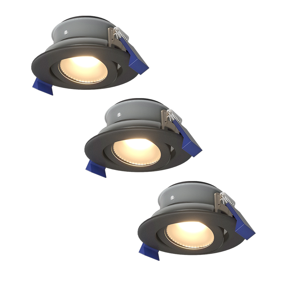 HOFTRONIC™ Set van 3 Lima LED inbouwspots Kantelbaar 4000K Neutraal wit IP65 waterdicht en stofdicht Buiten Badkamer GU10 verwisselbare lichtbron 5 Watt Veiligheidsglas Zwart 2 jaar garantie