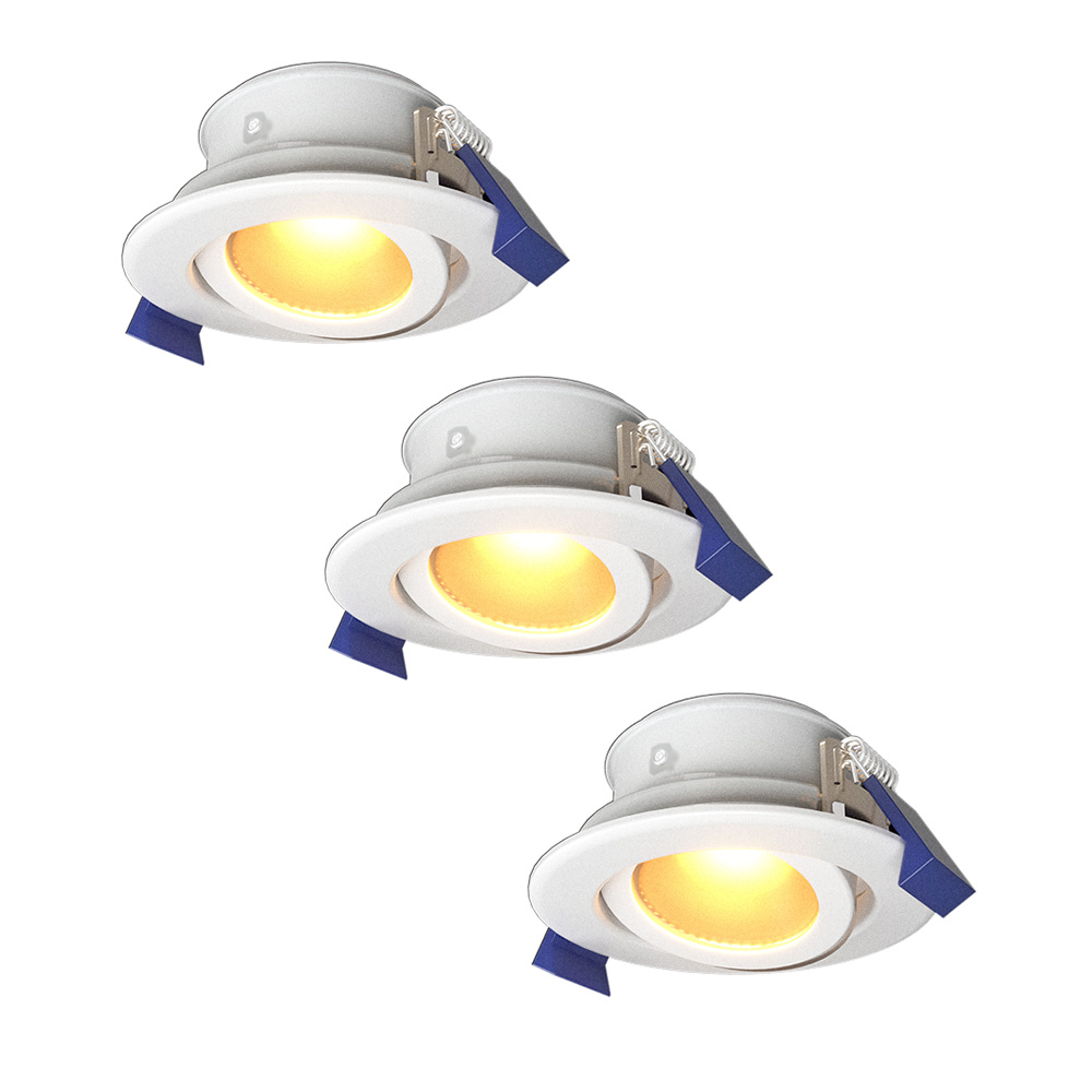 HOFTRONIC™ Set van 3 Lima LED inbouwspots Kantelbaar 2700K Warm wit IP65 waterdicht en stofdicht Buiten Badkamer GU10 verwisselbare lichtbron 5 Watt Veiligheidsglas Wit 2 jaar garantie