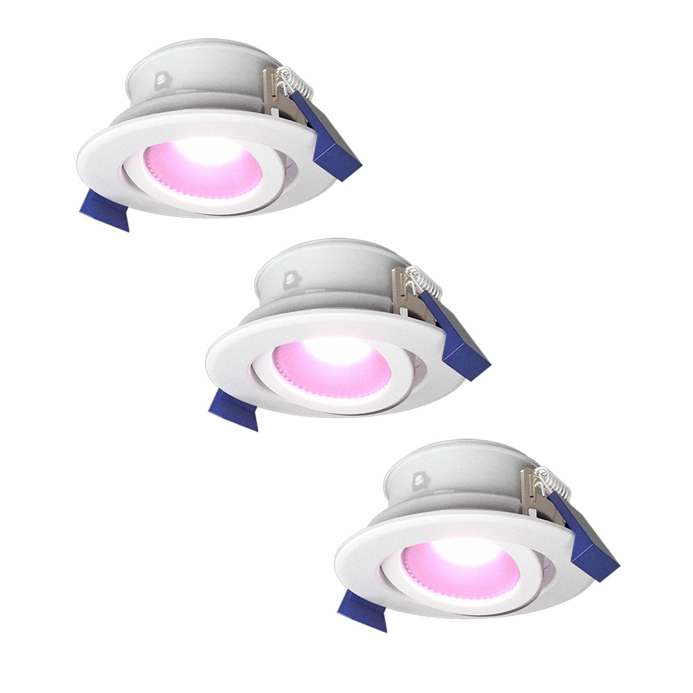 HOFTRONIC SMART Set van 3 Smart Lima LED inbouwspots - Kantelbaar - Dimbaar - RGBWW - IP65 waterdich