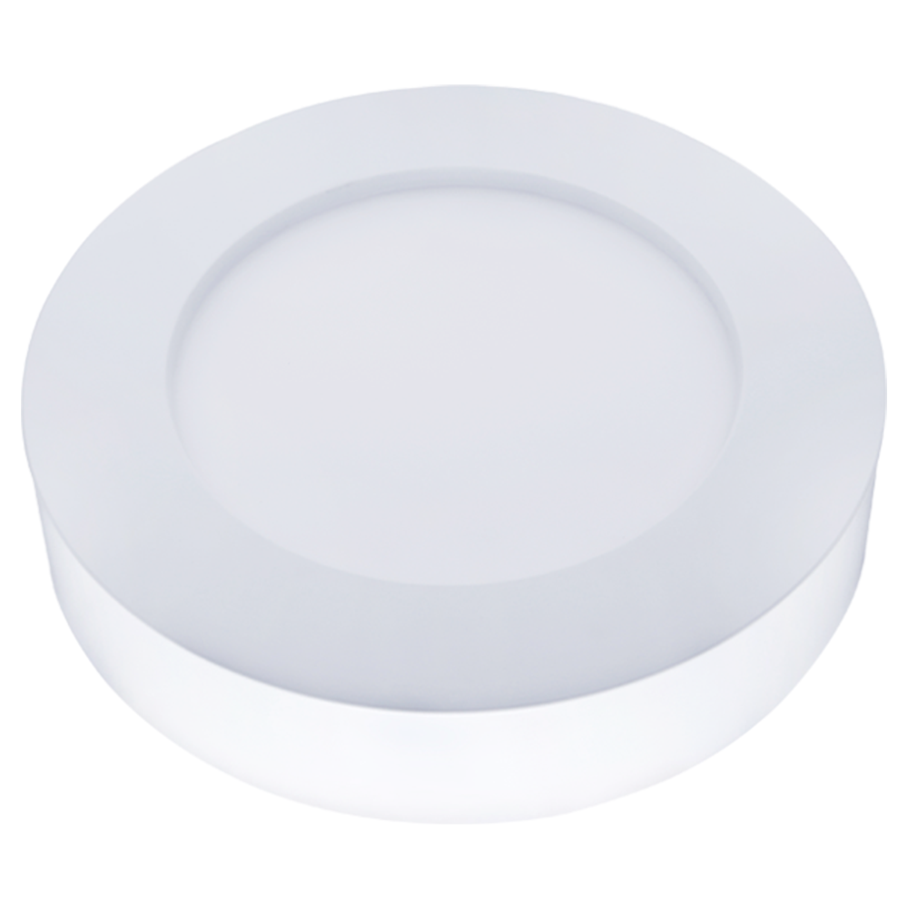 LED Downlight Slim Pro - Opbouw Rond 6W - Warm Wit 3000K - Mat Wit - Kunststof