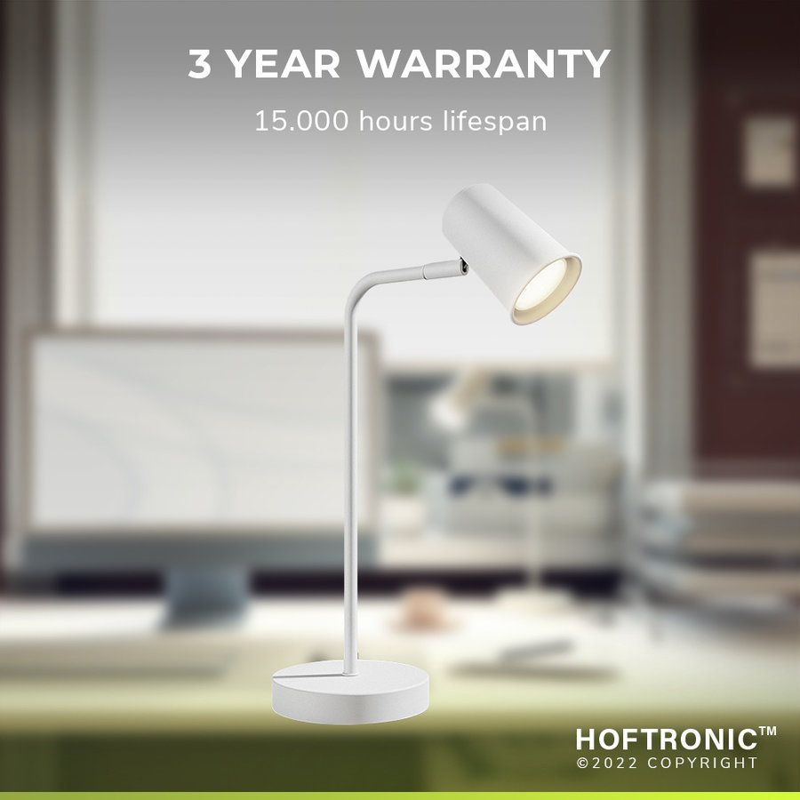 Riga LED table lamp Tilting Desk lamp 4000K White