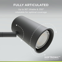 Riga LED tafellamp - Kantelbaar en draaibaar - 6000K daglicht wit - Ingebouwde dimmer - Bureaulamp voor binnen - GU10 fitting - Zwart - 3 jaar garantie