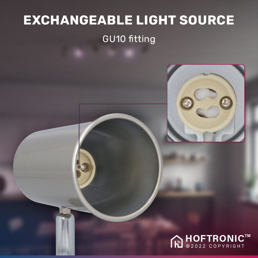 Gleonlux Spots de Plafond Dimmable Noir, LED Spot en Saillie Orientable, 5W Blanc Chaud 3000K