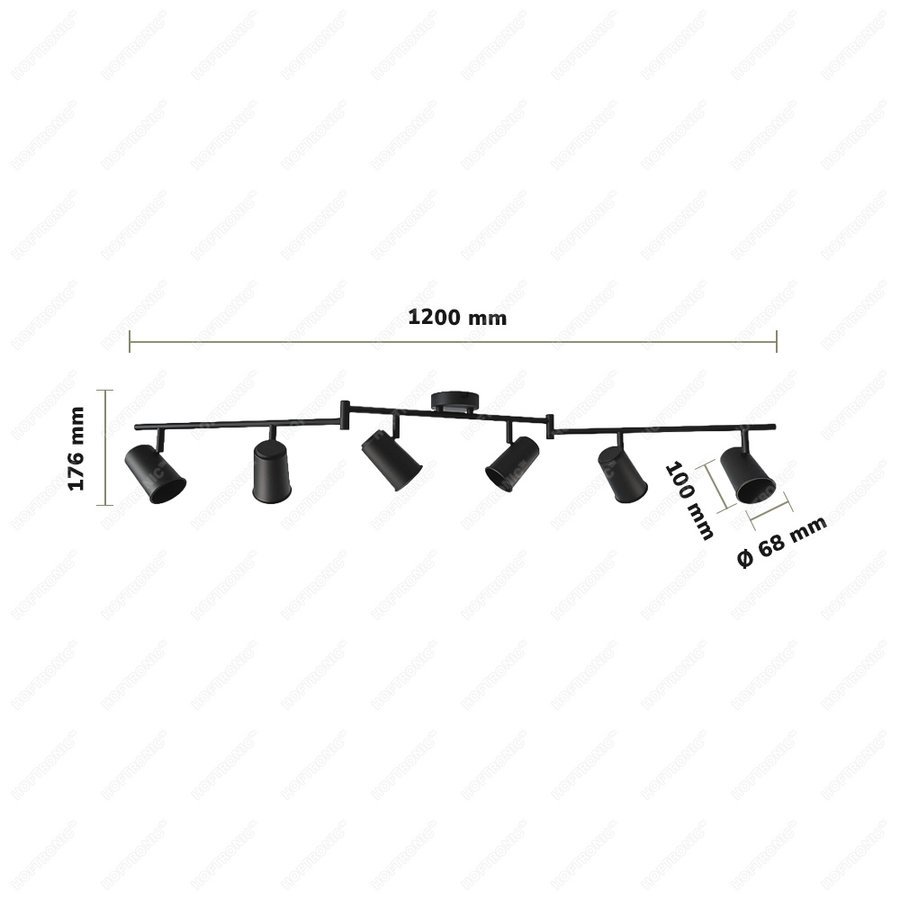 SMART Plafondlamp - Mila 3 opbouwspot zwart SMART Plafondlamp - Mila 3 opbouwspot zwart