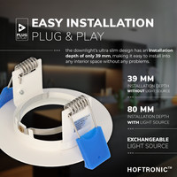 6er Set Pisa LED Einbaustrahlers - Spotleuchte - GU10 Fassung - IP65 wasserdicht - LED Einbaustrahler Bad und Außen - Weiß
