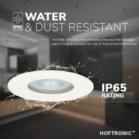 Set of 6 Pisa LED recessed downlights - Spot fixture - GU10 socket - IP65 waterproof - LED recessed downlight bathroom and outdoor - White