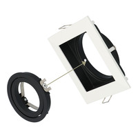 Set van 6 Altos LED inbouwspots - Kantelbaar armatuur - GU10 fitting - Vierkante inbouwspot voor binnen - Wit