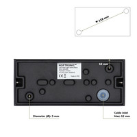 Set of 2 dimmable LED wall light Selma Black - 2700K - GU10 - Up & Down light - IP65 - Incl. dimmer with remote control
