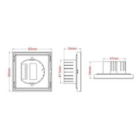 LED muurdimmer - Inbouw en opbouw - voor 12V inbouwspots - 2.4GHz - IP20 voor binnen