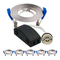 Set van 6 Pisa LED inbouwspots - Spot armatuur - GU10 fitting - IP65 waterdicht - LED inbouwspot badkamer en buiten - RVS