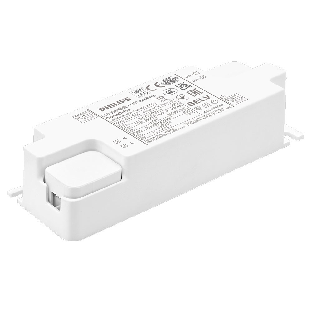 Philips Philips CertaDrive LED Paneel transformator - 36W - Philips driver - DC connector - LED traf