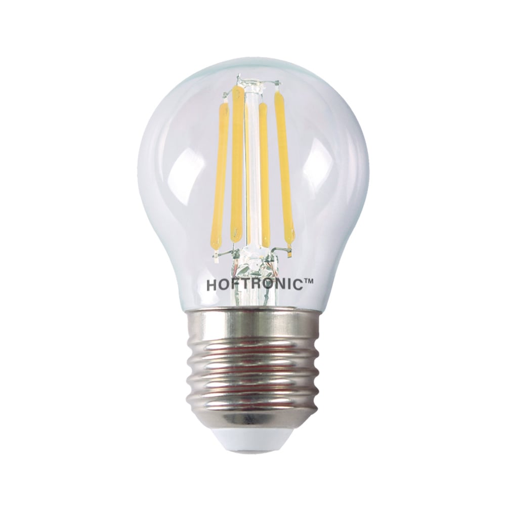 HOFTRONIC™ E27 LED Filament 4 Watt 470 lumen 2700K warm wit licht Vervangt 40 Watt G45 vorm