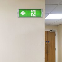 LED Emergency lighting with battery - Test button - Remote control - Wall/ceiling mounting - 3 Watt - 6400K - IP65 Waterproof - Incl. icons with escape route indication