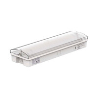 LED Noodverlichting met accu - Test knop - Afstandsbediening - Wand-/plafondmontage - 3 Watt - 6400K - IP65 Spatwaterdicht - Incl. pictogram met vluchtwegaanduiding