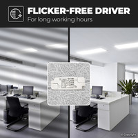 LED-Panel mit Philips-Treiber - 30x120 cm - 36 Watt - 4320lm (120lm/W) - 4000K Neutralweiß - Inkl. Aufputzrahmen - Flimmerfrei - UGR22 - 5 Jahre Garantie