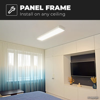 LED-Panel - Dimmbare - 30x120 cm - 36 Watt - 4320lm (120lm/W) - 3000K warm weiß - Inkl. Aufputzrahmen - Flimmerfrei - UGR22 - 5 Jahre Garantie