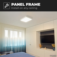LED Paneel - 62x62 cm - 36 Watt - 4320lm (120lm/W) - 4000K neutraal wit - Incl. opbouwframe - Flikkervrij - UGR22 - 5 jaar garantie