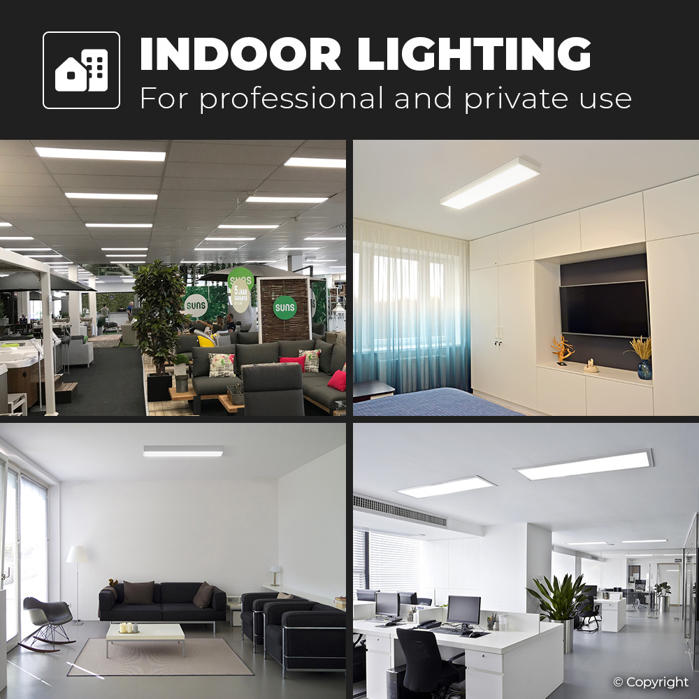 HOFTRONIC™ LED Paneel - 30x120 cm - 36 Watt - 4320lm (120lm/W) - 4000K neutraal wit - Flikkervrij - UGR22 - 5 jaar garantie