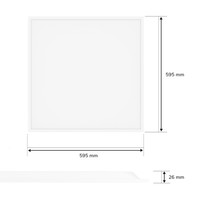 LED Paneel - Dimbaar - 60x60 cm - 36 Watt - 4320lm (120lm/W) - 6500K - UGR22 - Flikkervrij - 5 jaar garantie
