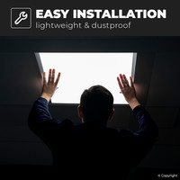 LED-Panel - Dimmbare - 60x60 cm - 36 Watt - 4320lm (120lm/W) - 4000K - UGR19 - Flimmerfrei - 5 Jahre Garantie