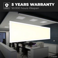 LED-Panel - Dimmbare - 30x120 cm - 36 Watt - 4320lm (120lm/W) - 3000K - UGR22 - Flimmerfrei - 5 Jahre Garantie