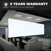 LED-Panel - Dimmbare - 30x120 cm - 36 Watt - 4320lm (120lm/W) - 6000K - UGR22 - Flimmerfrei - 5 Jahre Garantie
