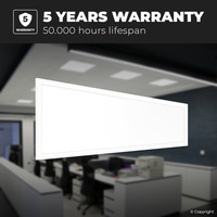 LED-Panel - Dimmbare - 30x120 cm - 36 Watt - 4320lm (120lm/W) - 4000K - UGR19 - Flimmerfrei - 5 Jahre Garantie