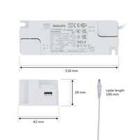 LED-Panel mit Philips-Treiber - 62x62 cm - 36 Watt - 4320lm (120lm/W) - 6500K Tageslichtweiß - Flimmerfrei - UGR22 - 5 Jahre Garantie