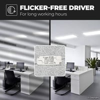 LED-Panel mit Philips-Treiber - 30x120 cm - 36 Watt - 4320lm (120lm/W) - 6000K Tageslichtweiß - Flimmerfrei - UGR22 - 5 Jahre Garantie